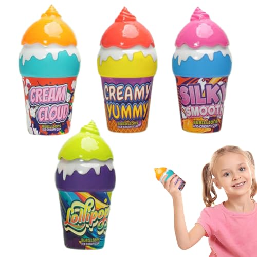 TyCylKu Kleinkind Seifenblasen | Eiscreme Seifenblasenlösung Flaschen 4 Stück - Unterwegs Spielzeug Für Kleinkinder Mit Auslaufsicherung, Lernspielzeug Für Sommer Garten TyCylKu Kleinkind Seifenblasen | Eiscreme Seifenblasenlösung Flaschen 4 Stück - Unterwegs Spielzeug Für Kleinkinder Mit Auslaufsicherung, Lernspielzeug Für Sommer Garten von TyCylKu