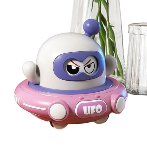 TyCylKu Pull Back UFO | Cartoon Untertasse Zurückzieh Spielzeug | Lernspiel Gesichtwechsel Aktivität Für Junge Kinder Kindergeburtstag Garten Boden von TyCylKu