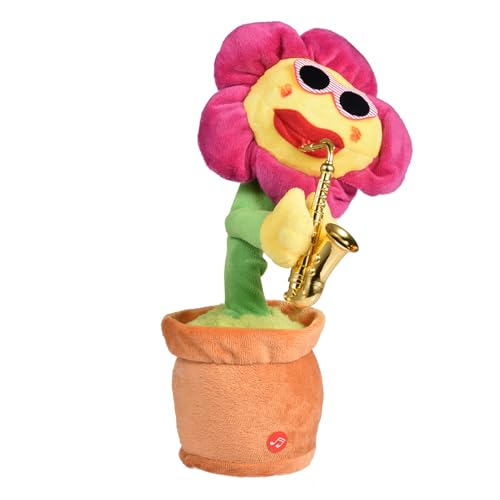 TyCylKu Singende Sonnenblume Singende Und Tanzende Sonnenblume Sprechende Sonnenblumes Leuchtendes, Sprechendes, Sich Wiederholendes Saxophon Aus Weichem Plüsch, Partygeschenke, Dekokissen, 80 Lieder TyCylKu Singende Sonnenblume Singende Und Tanzende Sonnenblume Sprechende Sonnenblumes Leuchtendes, Sprechendes, Sich Wiederholendes Saxophon Aus Weichem Plüsch, Partygeschenke, Dekokissen, 80 Lieder von TyCylKu