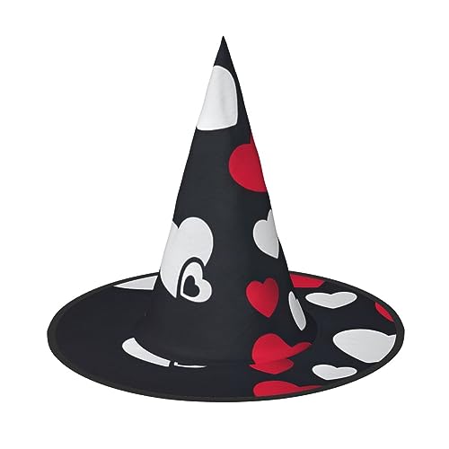 TyEdee Glänzender Halloween-Hexenhut, Zauberer-Kappe für Männer und Frauen, für Halloween, Cosplay, Party-Dekoration, Happy Valentine's Day1 von TyEdee
