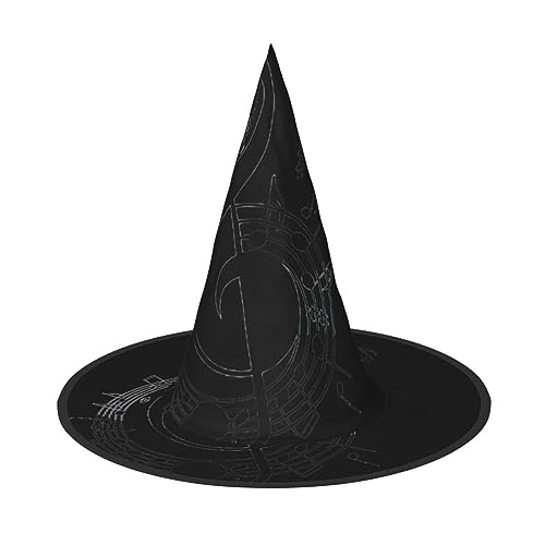 TyEdee Gruseliger Halloween-Hexenhut, magische Kappe, für Halloween-Dekoration, Cosplay, Kostümzubehör, Musik von TyEdee