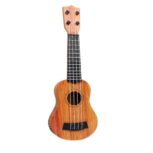 Tyatiyzn Kinder-Ukulele, 38cm Mini Gitarre, Mini-Viersaitergitarre, für Pädagogisches Musikspielzeug Kinder, Geschenke(Holzfarbe) von Tyatiyzn