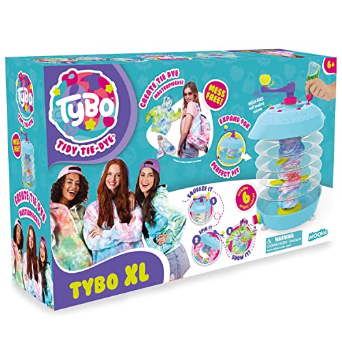 Tybo 1665 Tie-Dye Kit XL, Kunst & Handwerk für Kinder, Ultimatives sauberes großes Batik-Set für Mädchen & Jungen ab 6 Jahren, Mehrfarbig, 28 x 40 x 13 cm von Tybo