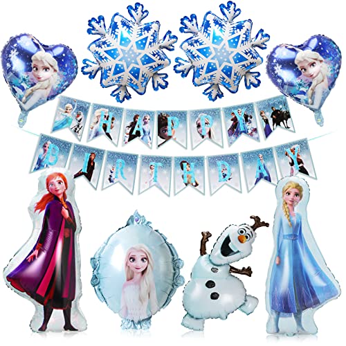 Geburtstag Luftballons Mädchen,Geburtstagsparty Deko,9 PCS Luftballon Blau Geburtstag Kit,Schneeflocken Ballons, Folienballons Blau Geburtstagsdeko Geburtstag Luftballons Mädchen,Geburtstagsparty Deko,9 PCS Luftballon Blau Geburtstag Kit,Schneeflocken Ballons, Folienballons Blau Geburtstagsdeko von Tydeus