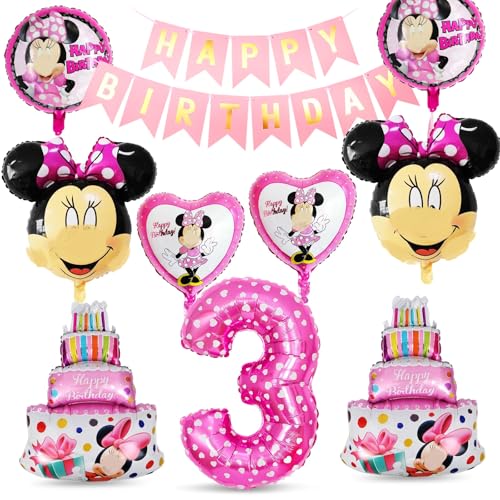 Geburtstag dekoration mädchen,Luftballons geburtstag mädchen 3 jahre,Ballon mädchen geburtstag,Geburtstagsdeko 3 Jahr Mädchen von Tydeus