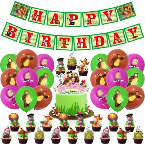 Tydeus 44Pcs Luftballons Geburtstag Set, Kindergeburtstag Ballons Junge Mädchen, Geburtstagkuchen Einsatz, Geburtstagsdeko Themed Party Tydeus 44Pcs Luftballons Geburtstag Set, Kindergeburtstag Ballons Junge Mädchen, Geburtstagkuchen Einsatz, Geburtstagsdeko Themed Party von Tydeus