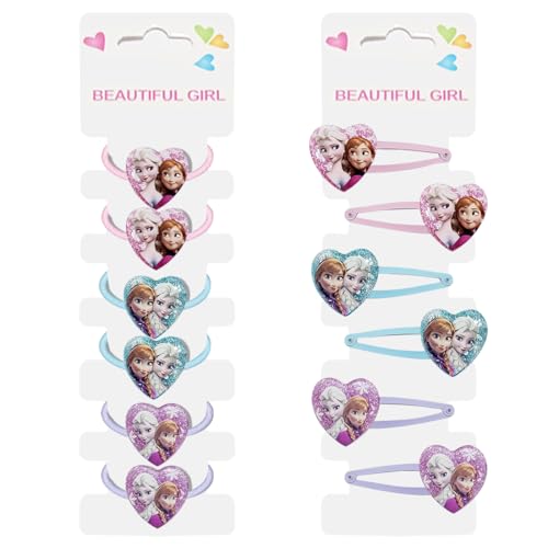 Tydeus Haarspange Haarring Mädchen,6 Stück Kinderschmuck+6 Stück Haarschmuck Kinder für Mädchen Geschenke für Geburtstag,Neujahr, Advent, Weihnachten von Tydeus