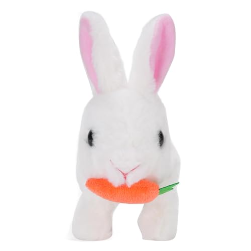 Bunny gefülltes Tier reversibler Kuschelhasen gefüllt, Erdbeerhase transformierter Kaninchen -Plüsch Reißverschluss, Karotte, die in Ohren Bunnies Plüschspielzeug verwandelt (Rosa) (Gris) (Amarillo) von Tyenaza