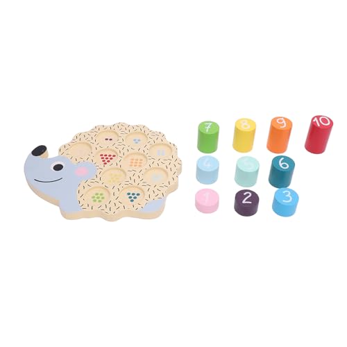 Hedgehog -Spiel Toys, Baby Fine Motor Fertigkeit Holzspielzeug, Frühschulzählung Matching Game Toys, Hedgehog -Brettspiel für Kindergeburtstag von Tyenaza