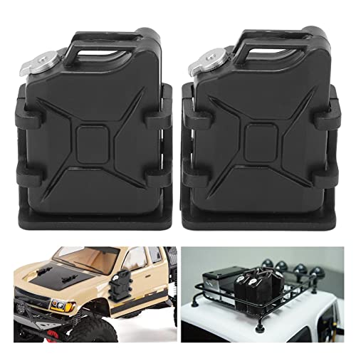 Tyenaza 1 Paar RC -Auto Simuliertes Kraftstofftankmontage Miniöl Can für 1/8 1/10 RC Crawler Car Decoration Accessoire (Black) von Tyenaza