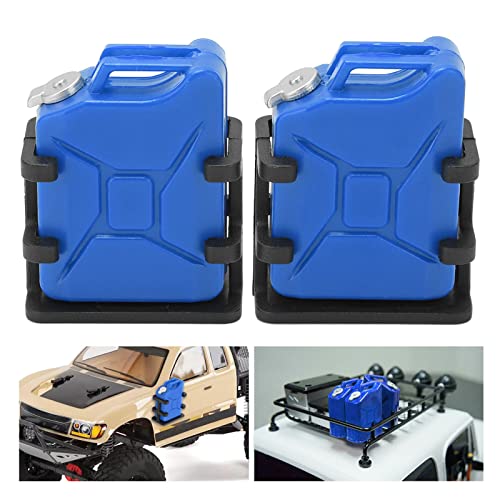 Tyenaza 1 Paar RC -Auto Simuliertes Kraftstofftankmontage Miniöl Can für 1/8 1/10 RC Crawler Car Decoration Accessoire (Blue) von Tyenaza