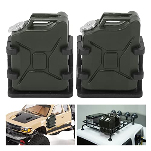 Tyenaza 1 Paar RC -Auto Simuliertes Kraftstofftankmontage Miniöl Can für 1/8 1/10 RC Crawler Car Decoration Accessoire (Dark Green) von Tyenaza