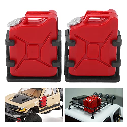 Tyenaza 1 Paar RC -Auto Simuliertes Kraftstofftankmontage Miniöl Can für 1/8 1/10 RC Crawler Car Decoration Accessoire (Red) von Tyenaza