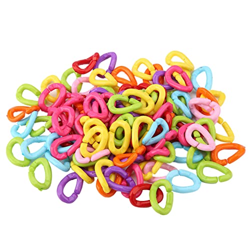 Tyenaza 100pcs Kunststoffkettenglieder, Bird C Clips Haken Kettenglieder DIY -Papagei -Spielzeug Mischen Farbe Tyenaza 100pcs Kunststoffkettenglieder, Bird C Clips Haken Kettenglieder DIY -Papagei -Spielzeug Mischen Farbe von Tyenaza