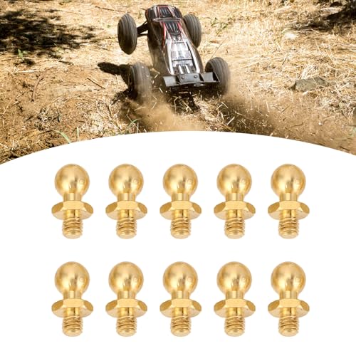 Tyenaza 10pcs M3 Metallkugel Schrauben Befestigungselemente kugelförmige Bolzen Ersatz für 1/10 1/24 1/18 RC -Auto -LKW von Tyenaza