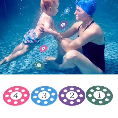 Tyenaza 4pcs 10 cm Diving Training Schwimmspielzeug, runde Form großzahlen Wurfspiels sinkend Swimmingpool Spielzeug Tyenaza 4pcs 10 cm Diving Training Schwimmspielzeug, runde Form großzahlen Wurfspiels sinkend Swimmingpool Spielzeug von Tyenaza