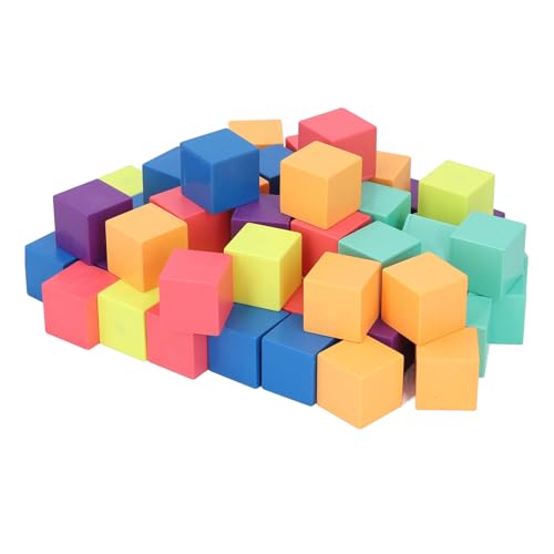 Tyenaza 60pcs 3D -Blöcke, Mathematik -Zähler Manipulative Bunte Stapelblöcke Klassenzimmer Lernbedarf von Tyenaza