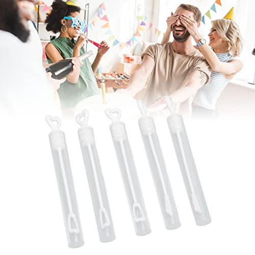 Tyenaza 96 Stück Seifenblasenstäbe, weiß, transparent, langlebig, ABS, tragbar, weit verbreitet, für Partys, Hochzeiten, Feiertage (10,5 x 1 cm) von Tyenaza