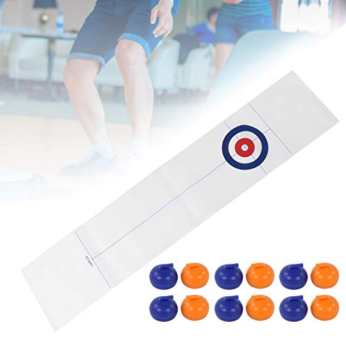 Tyenaza Foldable Tabletop Curling -Spiel, tragbare Kinder für Erwachsene Party Curling Ball Game Toy für Heimparty, Kollegen Abendessen (137,5 x 27,5 cm) von Tyenaza