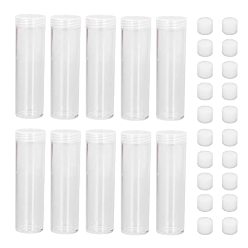 Tyenaza -Plastikrohre, runde klare Röhrchen -Plastikröhrchen mit Kissenschwamm, Dollar Sammlung Vorräte für 25 mm / 0,98 Zoll Sammlung Tyenaza -Plastikrohre, runde klare Röhrchen -Plastikröhrchen mit Kissenschwamm, Dollar Sammlung Vorräte für 25 mm / 0,98 Zoll Sammlung von Tyenaza