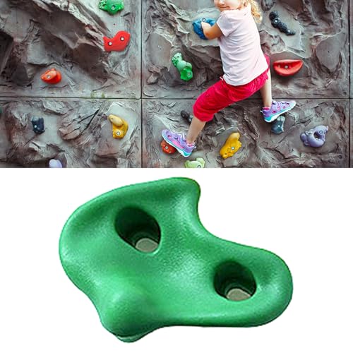 Tyenaza Rock Climbing hält 10PCS PE Ergonomische Bequeme Hand gefühl Kletter Wand Griffe für Indoor Outdoor (Green) von Tyenaza
