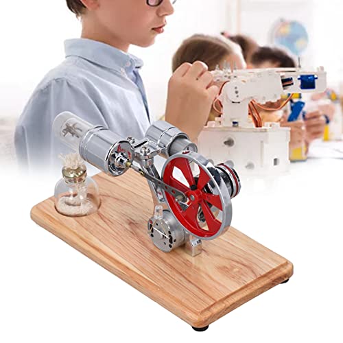 Tyenaza Stirling Motormotormodell Bildungsspielzeug niedriger Rausch niedriger Verschmutzung glatter Stirling wissenschaftliches physikalisches Modell (160 x 85 x 95 mm) von Tyenaza