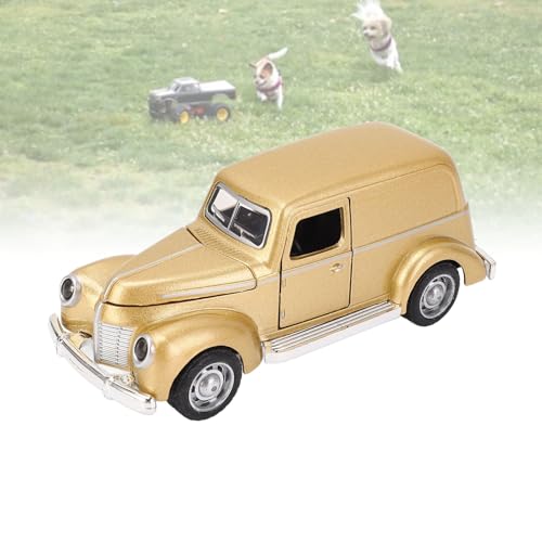 Tyenaza Vintage Classic Alloy Car, Modellauto Spielzeuglegierung alte LKW -Modellsammlung Metall Klassiker Old LKW -Figur Dekoration für Heimbüro -Büro Kinder (Gold) von Tyenaza