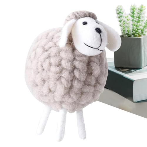 Lammfigur aus Filz, Schaf aus Wollfilz, dekoratives Lammspielzeug aus Plüsch, niedlich, Lammcharm, aus Wolle, Weihnachtsbaumdekoration aus Wollfilz Lammfigur aus Filz, Schaf aus Wollfilz, dekoratives Lammspielzeug aus Plüsch, niedlich, Lammcharm, aus Wolle, Weihnachtsbaumdekoration aus Wollfilz von Tyinerc