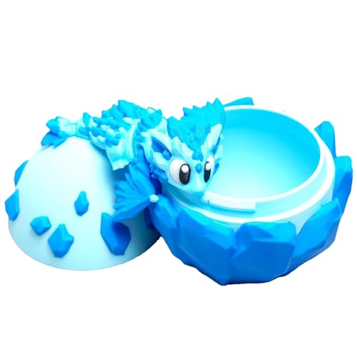 Tyinerc 3D Gedrucktes Drachenei | Lebendiges Drachenei Spielzeug | Artikuliertes Flexibles Gliedermodell Tier | Deko Für Schule Zuhause Büro Reise Nachttisch Auto von Tyinerc