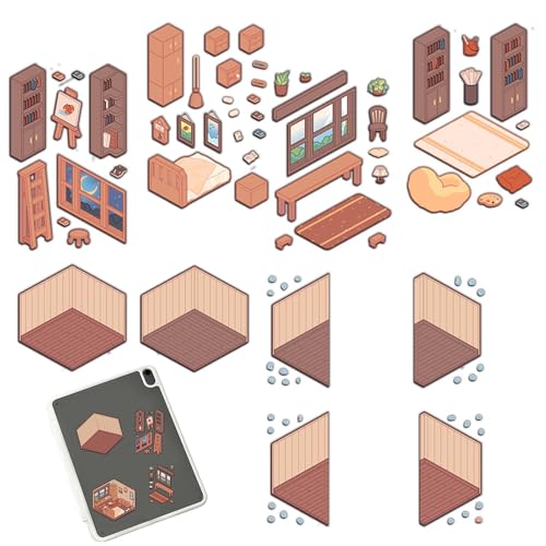 Tyinerc -Sticker-Raumbuch, Miniatur-Szenenaufkleber | 8X süßes Cartoon-Aufkleber-Set,Machen Sie Ihre eigenen Raumszenen, basteln Sie, planen Sie, stapeln Sie Szenenaufkleber für Erwachsene Tyinerc -Sticker-Raumbuch, Miniatur-Szenenaufkleber | 8X süßes Cartoon-Aufkleber-Set,Machen Sie Ihre eigenen Raumszenen, basteln Sie, planen Sie, stapeln Sie Szenenaufkleber für Erwachsene von Tyinerc