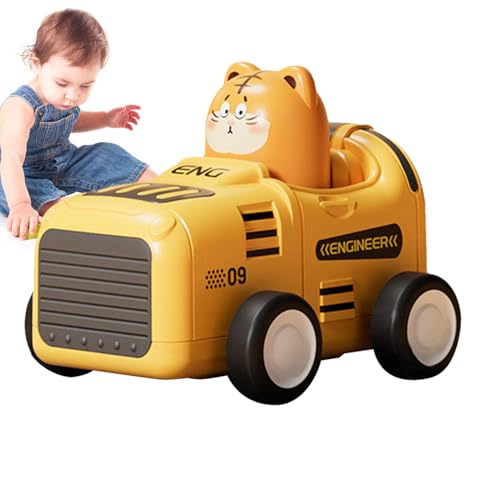 Tyinerc Auto Spielzeug zum Ziehen, Auto zum Ziehen für Kleinkinder | Tier Inertia Toy Car Cute Press Pull Back Toy – Fahrzeuge Autospielzeug Kleines Autospielzeug für Kleinkinder von Tyinerc