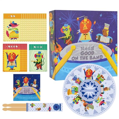 Tyinerc Batterien für Kleinkinder, Akku für Kinder, Musikspielzeug mit Karten – Schlagzeug-Set für Musikinstrumente, sensorisches Spielzeug für Vorschule, für Mädchen und von Tyinerc