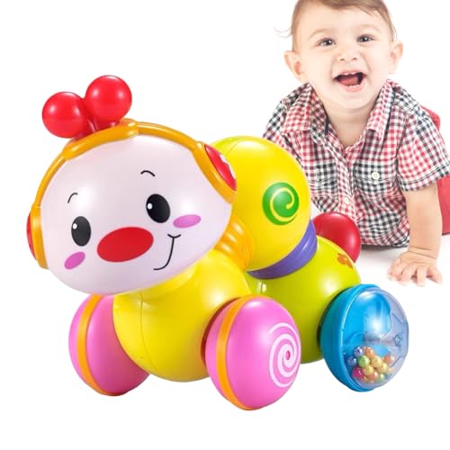Tyinerc Crawling Caterpillar Toy, Musical Walking Toy | Kreative Cartoon Crawling Raupe mit Licht | Leuchtbewegung und Gehensspielzeug für im Alter von 6 bis 18 Monaten, Mädchen, Mädchen von Tyinerc
