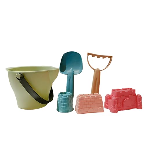 Tyinerc -Eimer-Spielzeug-Set | Spielzeug mit Schlossformen Sandformen für Kleinkinder - Eimer mit Schaufeln, Mehrzweck für, Campingausrüstung, Party, Camping und Angeln und lustige Sommeraktivitäten von Tyinerc