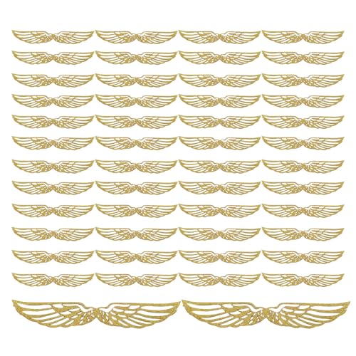 Tyinerc Geburtstagskuchen Dekoration | Schimmer Flügel Gold Kuchen Deko,50 Stücke Papier Bastelset Für Tisch Mousse Theme Tanz Bäckerei Pudding Hochzeit Restaurant Tyinerc Geburtstagskuchen Dekoration | Schimmer Flügel Gold Kuchen Deko,50 Stücke Papier Bastelset Für Tisch Mousse Theme Tanz Bäckerei Pudding Hochzeit Restaurant von Tyinerc