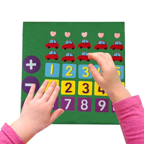 Tyinerc Lern- und Subtraktionsspielzeug, Karte in Mathematik, Addition Subtraktion Counting Game | Preschool fühlte das Zählen, die Bildungsnummer des Lernspielzeugs für die von Tyinerc