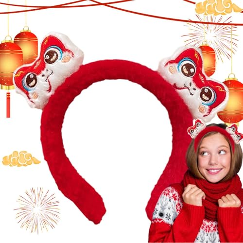 Tyinerc Plüsch Schlangenstirnband, Chinesische Schlangenstirnband - Bequemer Schlangenreifen | 2025 Schlange Plüsch Kopfbedeckung, niedlicher und bequemer Schlangenhaarreifen für die Party des von Tyinerc