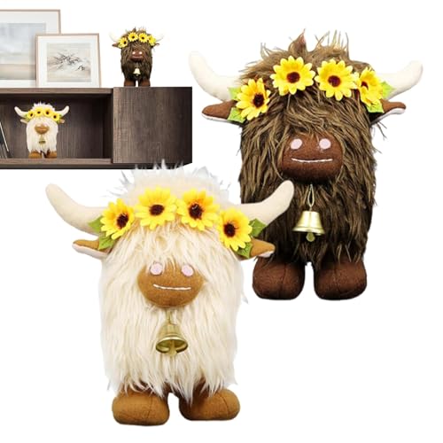 Tyinerc Plüschtier Highland, Kuh, Highland Kuh aus Plüsch – 2 x Plüschtiere – Huggable Soft Highland Cow Doll für Kinder, Wohnzimmer, Schlafzimmer Tyinerc Plüschtier Highland, Kuh, Highland Kuh aus Plüsch – 2 x Plüschtiere – Huggable Soft Highland Cow Doll für Kinder, Wohnzimmer, Schlafzimmer von Tyinerc