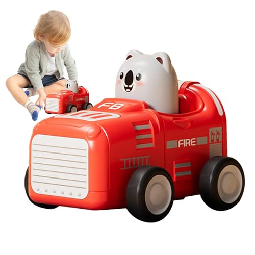 Tyinerc Press and Go Autospielzeug, Spielzeug für Trägheit | Spielzeugauto mit Reibung, niedliches Tierschwung-Spielzeug – Toddler Car Toys Creative Full Back Fahrzeuge für die von Tyinerc