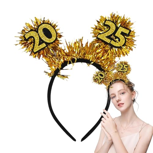 Tyinerc Stirnband 2025, Silvester-Stirnband 2025, Zubehör für Kopfbedeckungen | Zubehör für Silvester 2025, Haarbänder, Accessoires für Damen und Herren von Tyinerc