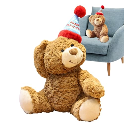 Tyinerc Teddybär aus Plüsch, Plüschtier zum Geburtstag, mit , 35,6 cm (14,96 Zoll) – Dekoration für Kinderzimmer in niedlicher Tierform, Zubehör zum Geburtstag von Tyinerc