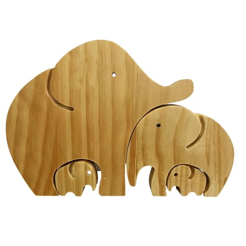 Tyinerc Tierpuzzle aus Holz für die Familie, Familienpuzzle aus Holz, Familienskulptur mit magnetischen Tieren aus Holz – Tier-Puzzle für Innendekoration zum Einzug, Tyinerc Tierpuzzle aus Holz für die Familie, Familienpuzzle aus Holz, Familienskulptur mit magnetischen Tieren aus Holz – Tier-Puzzle für Innendekoration zum Einzug, von Tyinerc