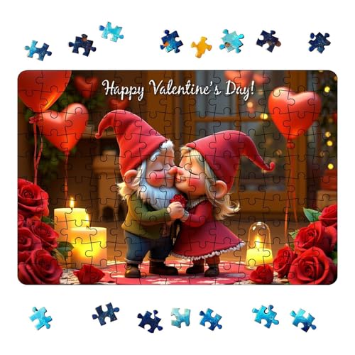 Tyinerc Valentinstag-Puzzle,Valentinstag-Puzzle für Kinder, STEM-Puzzlespielzeug, Set mit 130 romantischen Denksportaufgaben für Puzzle-Liebhaber, farbenfrohes, herausforderndes Puzzle Tyinerc Valentinstag-Puzzle,Valentinstag-Puzzle für Kinder, STEM-Puzzlespielzeug, Set mit 130 romantischen Denksportaufgaben für Puzzle-Liebhaber, farbenfrohes, herausforderndes Puzzle von Tyinerc