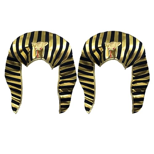 Tynmoel 2X ÄGyptischer Pharao Kostüm Pharao Hut Kopfschmuck Vergoldeter für Halloween Ankleiden Motto Bedarf Tynmoel 2X ÄGyptischer Pharao Kostüm Pharao Hut Kopfschmuck Vergoldeter für Halloween Ankleiden Motto Bedarf von Tynmoel