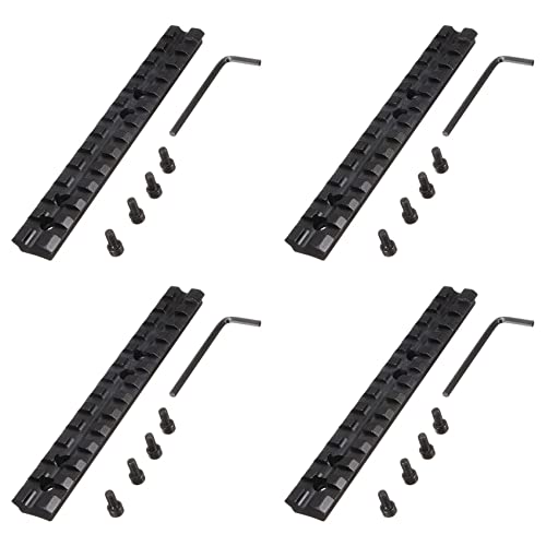 Tynmoel 4 Stücke 14cm Zielfernrohr Picatinny/Schiene Rail Scope Mount 13 Slots Schwarz von Tynmoel
