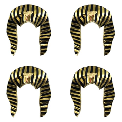 Tynmoel 4X ÄGyptischer Pharao Kostüm Pharao Hut Kopfschmuck Vergoldeter für Halloween Ankleiden Motto Bedarf Tynmoel 4X ÄGyptischer Pharao Kostüm Pharao Hut Kopfschmuck Vergoldeter für Halloween Ankleiden Motto Bedarf von Tynmoel