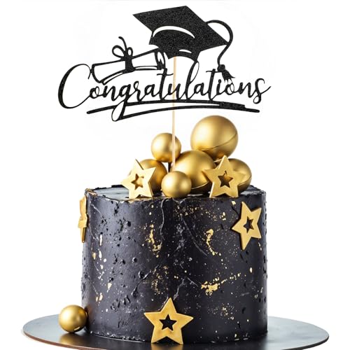 Tyqour 1 Stück 2025 Abschluss Tortendeko Glitzer 2025 Graduation Cupcake Toppers Graduation Cake Decorations Graduierung Kappe Tortendekoration Gratulation Cake Topper für Abschluss Party Schwarz Tyqour 1 Stück 2025 Abschluss Tortendeko Glitzer 2025 Graduation Cupcake Toppers Graduation Cake Decorations Graduierung Kappe Tortendekoration Gratulation Cake Topper für Abschluss Party Schwarz von Tyqour