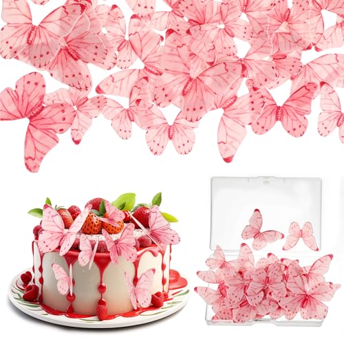 Tyqour 40 Stück Essbare Tortendeko Schmetterling Rosa Schmetterlinge Tortendeko Essbar Muffin Deko Essbare Schmetterlinge für Torte Esspapier Tortendeko für Hochzeit, Geburtstag, Party Tyqour 40 Stück Essbare Tortendeko Schmetterling Rosa Schmetterlinge Tortendeko Essbar Muffin Deko Essbare Schmetterlinge für Torte Esspapier Tortendeko für Hochzeit, Geburtstag, Party von Tyqour