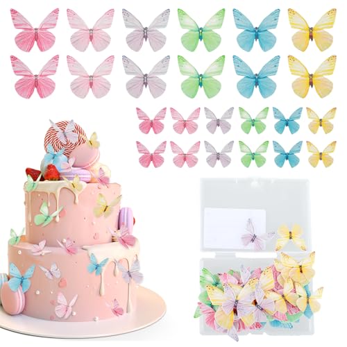 Tyqour 72 Stück Essbare Tortendeko Schmetterling Muffin Deko Essbar Rosa Schmetterlinge Tortendeko Essbar, Essbare Schmetterlinge für Torte Zum Hochzeit Geburtstag Taufe Tyqour 72 Stück Essbare Tortendeko Schmetterling Muffin Deko Essbar Rosa Schmetterlinge Tortendeko Essbar, Essbare Schmetterlinge für Torte Zum Hochzeit Geburtstag Taufe von Tyqour