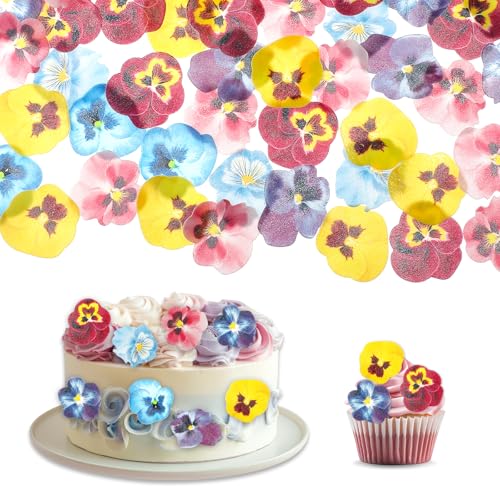 Tyqour 60 Stück Esspapier Tortendeko Blumen, Essbare Blüten Tortendeko Essbare Blumen für Torte, Bunte Essbar Blüten Cupcake Topper, Blumem Kuchen Deko für Hochzeit, Geburtstag, Babyparty Tyqour 60 Stück Esspapier Tortendeko Blumen, Essbare Blüten Tortendeko Essbare Blumen für Torte, Bunte Essbar Blüten Cupcake Topper, Blumem Kuchen Deko für Hochzeit, Geburtstag, Babyparty von Tyqour